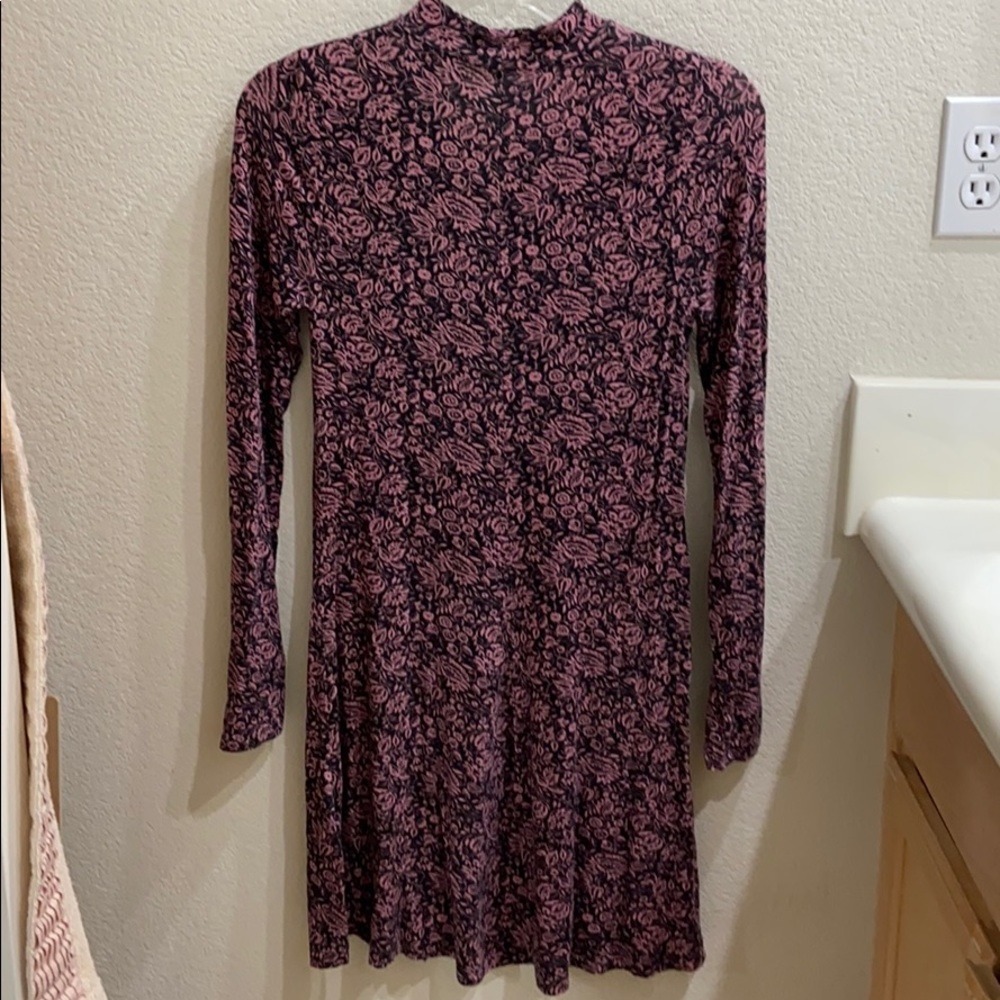 Chocker patterned purple & black dress - Picture 6 of 7